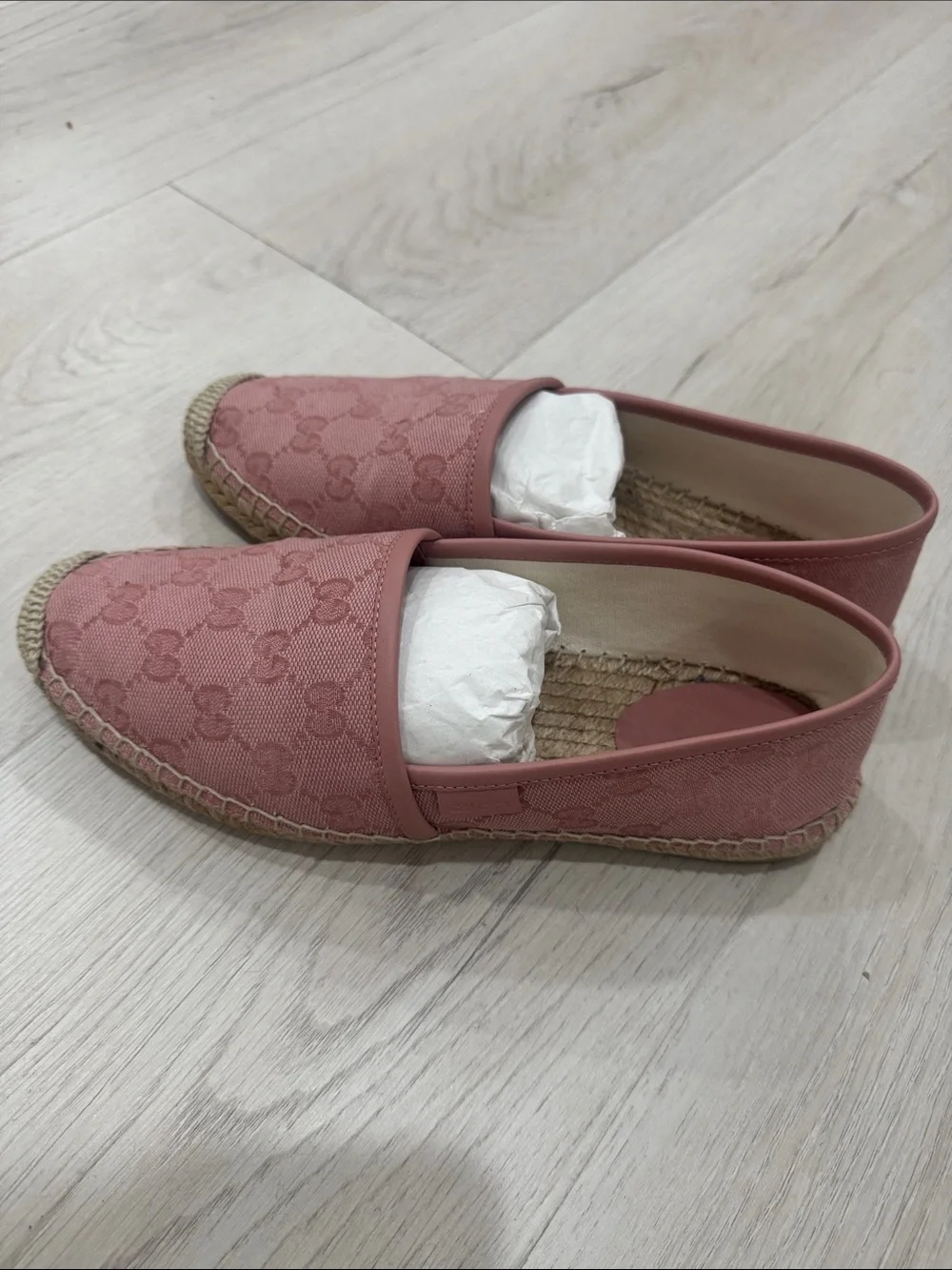 Gucci Pink GG Canvas Espadrille